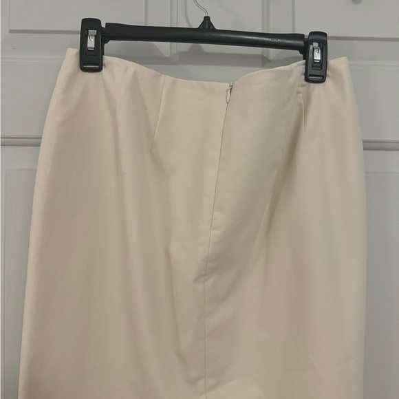 NWT Cream Lafayette 148 New York Midi Skirt Size 10 - Picture 4 of 16